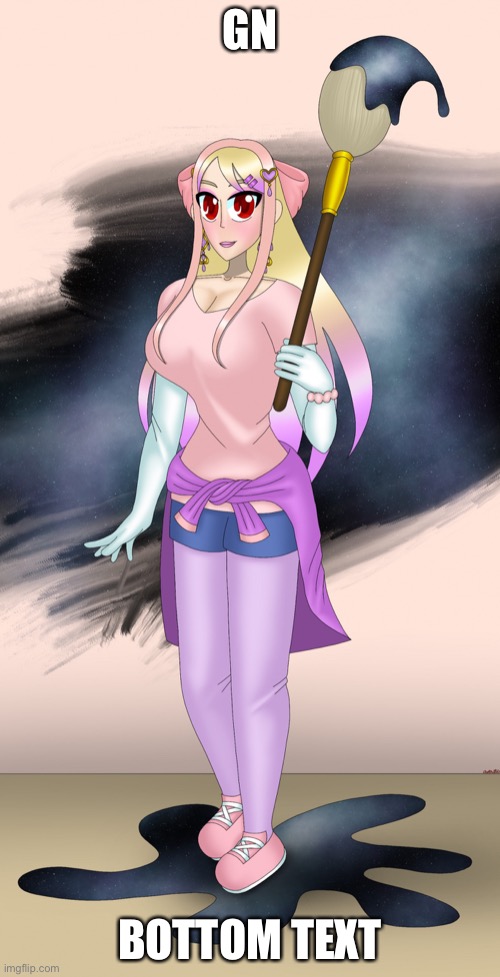 The artist behind the slaughter | GN; BOTTOM TEXT | image tagged in the artist behind the slaughter | made w/ Imgflip meme maker