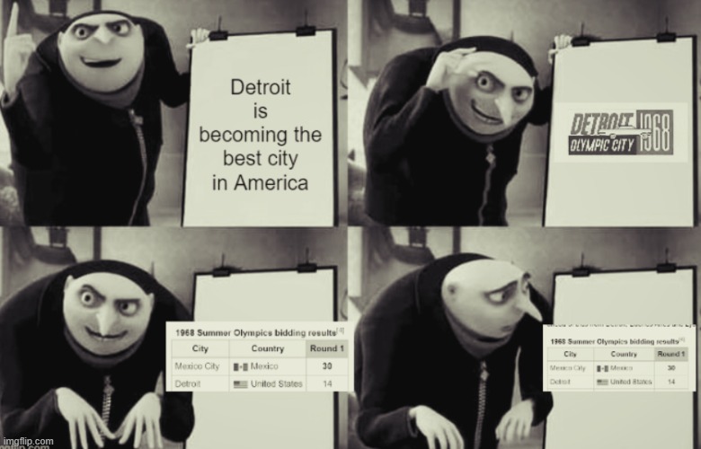Mayor Gru of Detroit presents his presentation on something, 1963 | made w/ Imgflip meme maker