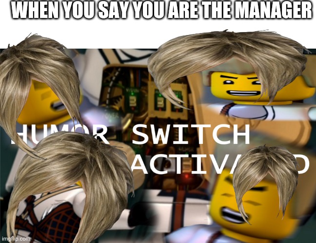 Humor Switch Activated | WHEN YOU SAY YOU ARE THE MANAGER | image tagged in humor switch activated | made w/ Imgflip meme maker