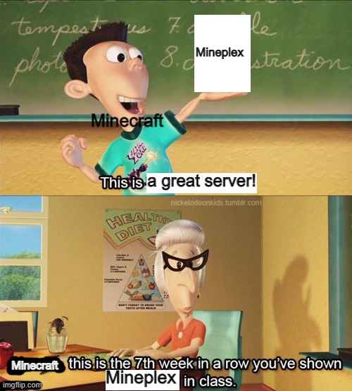 Sheen's show and tell | Mineplex; Minecraft; a great server! Minecraft; Mineplex | image tagged in sheen's show and tell | made w/ Imgflip meme maker