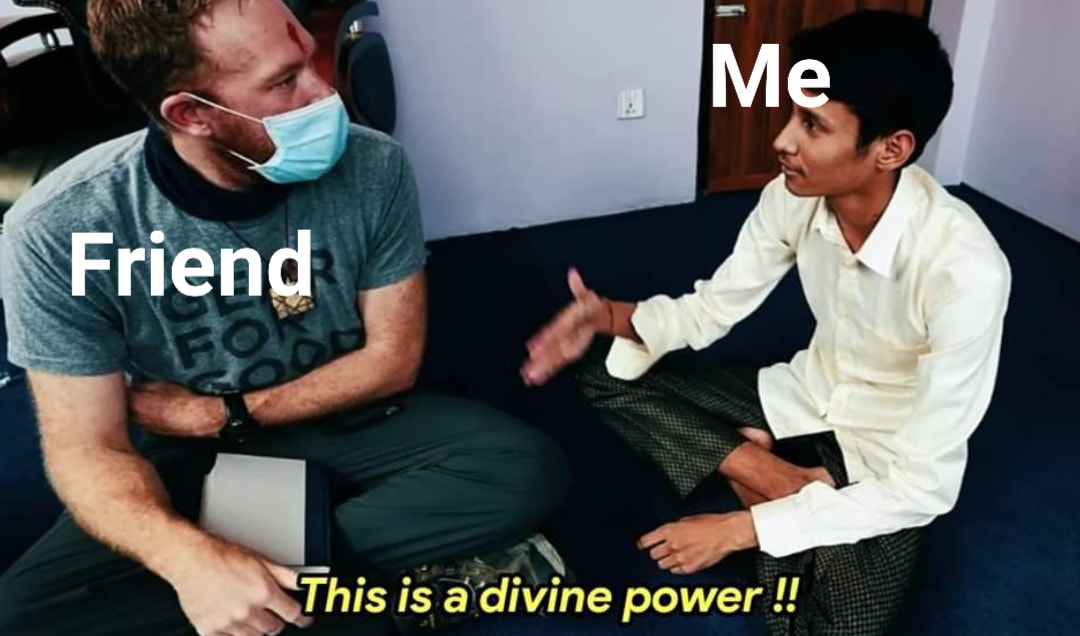 this is a divine power Blank Meme Template