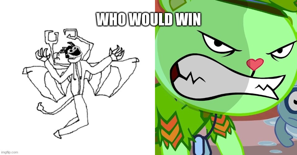 crls or flippy | WHO WOULD WIN | made w/ Imgflip meme maker