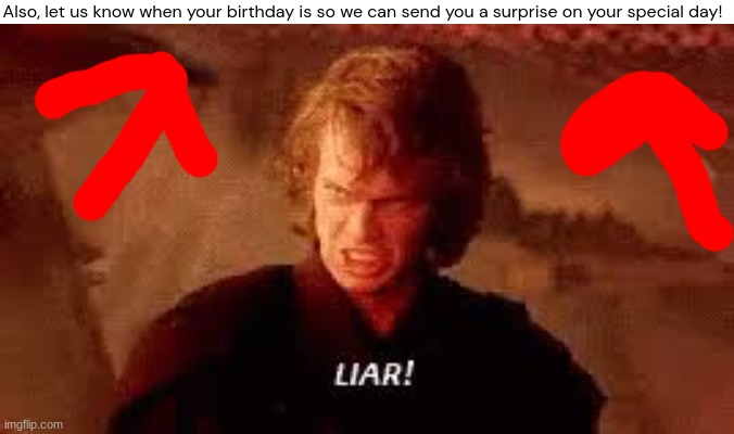 I did this on sml merch and my package didn't come yet after a week when I did this long ago | image tagged in anakin liar | made w/ Imgflip meme maker