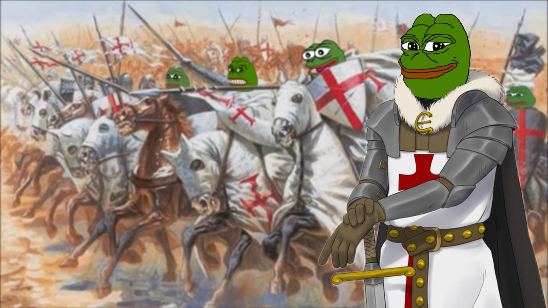 Crusader Pepes Blank Meme Template