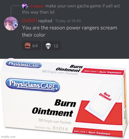 deaded | image tagged in burn ointment | made w/ Imgflip meme maker