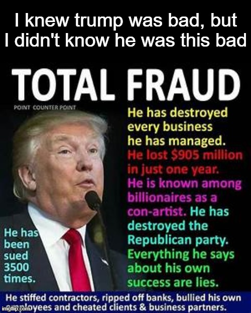 I knew trump was bad, but I didn't know he was this bad | image tagged in memes,trump sucks,traitor | made w/ Imgflip meme maker