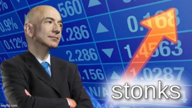 Jeff Bezos Stonks Blank Meme Template