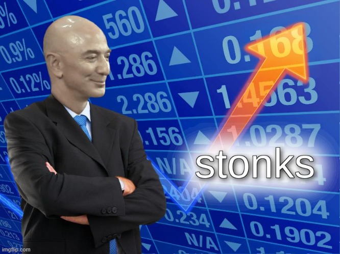 Jeff Bezos Stonks Blank Meme Template