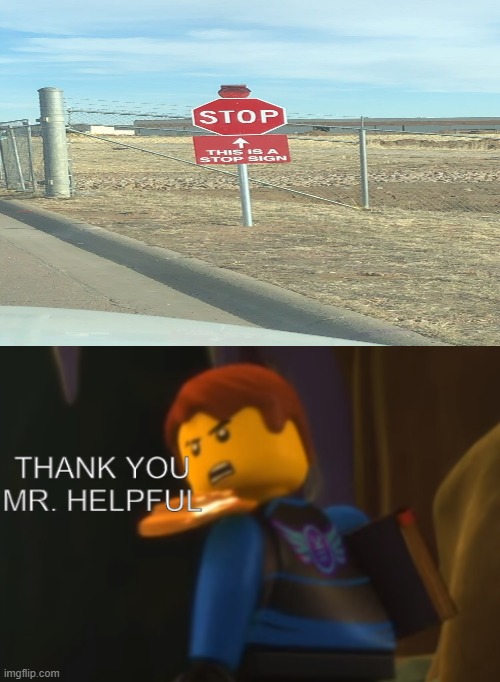 stop sign | image tagged in thank you mr helpful | made w/ Imgflip meme maker
