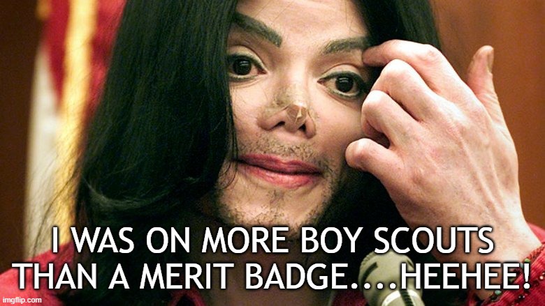 I WAS ON MORE BOY SCOUTS
THAN A MERIT BADGE....HEEHEE! | made w/ Imgflip meme maker