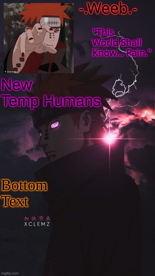 Pain Temp | New Temp Humans; Bottom Text | image tagged in pain temp | made w/ Imgflip meme maker
