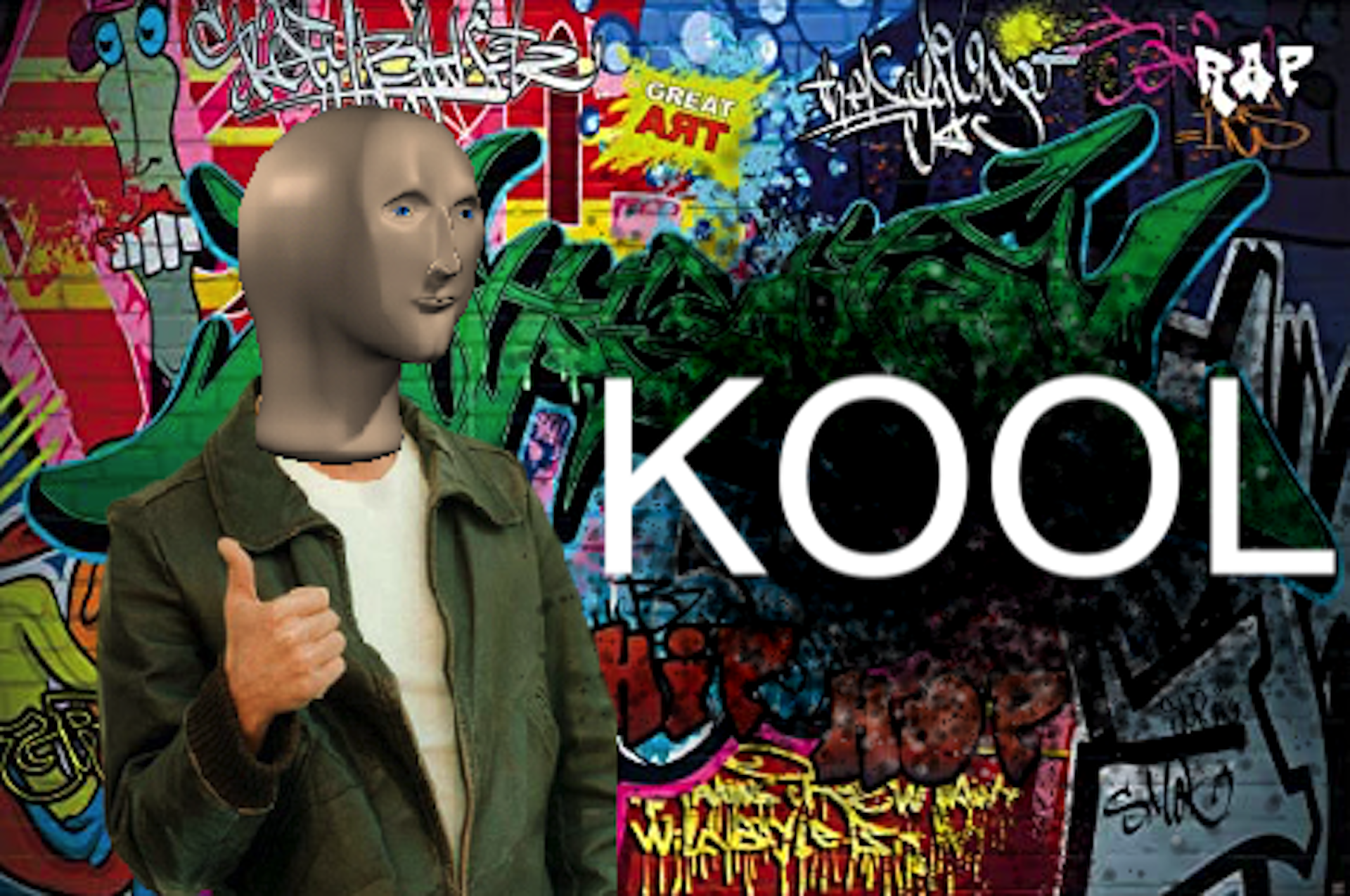 High Quality Meme Man Kool (Graffiti version) Blank Meme Template