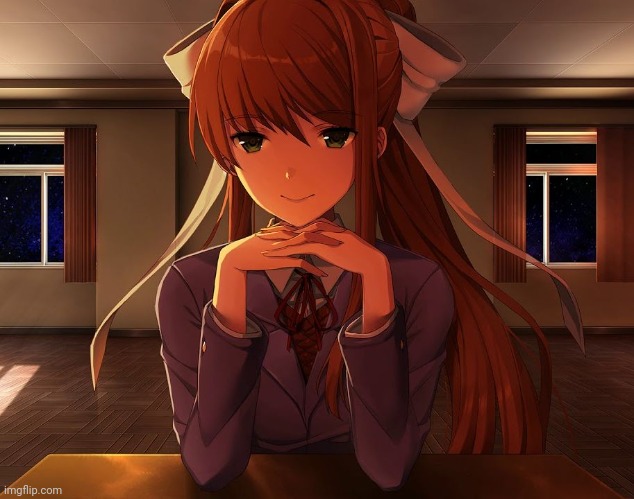 just monika | image tagged in just monika | made w/ Imgflip meme maker