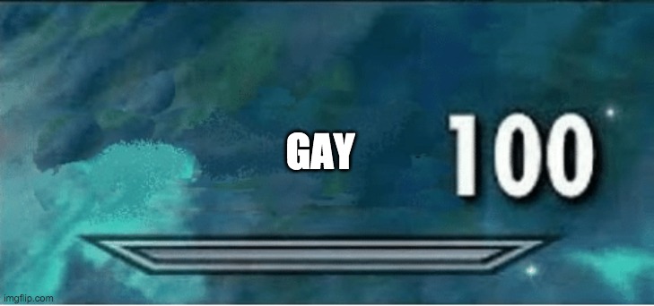 Skyrim 100 Blank | GAY | image tagged in skyrim 100 blank | made w/ Imgflip meme maker