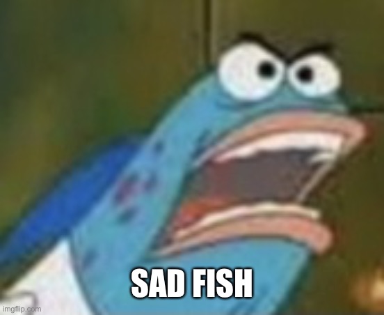 Harold fish | SAD FISH | image tagged in harold fish | made w/ Imgflip meme maker