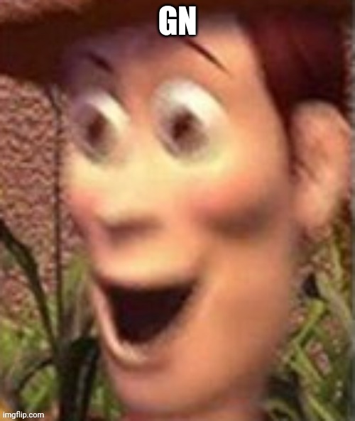 Ill probably be back in like2 minutes lol | GN | image tagged in woody on crack | made w/ Imgflip meme maker