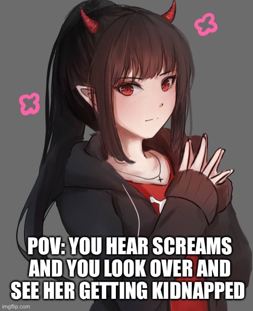 POV: YOU HEAR SCREAMS AND YOU LOOK OVER AND SEE HER GETTING KIDNAPPED | made w/ Imgflip meme maker
