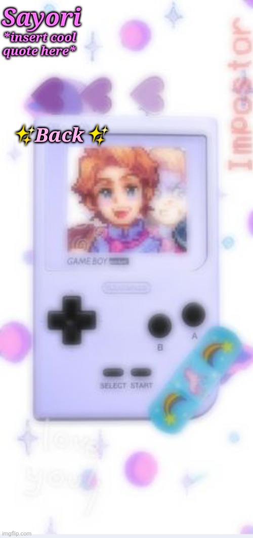 S e n p a i t e m p | ✨Back✨ | image tagged in s e n p a i t e m p | made w/ Imgflip meme maker