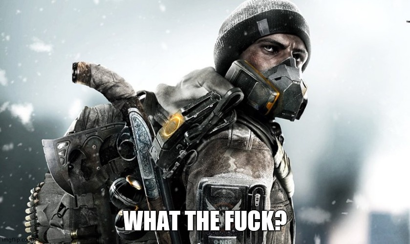 The Division | WHAT THE FUCK? | image tagged in the division | made w/ Imgflip meme maker