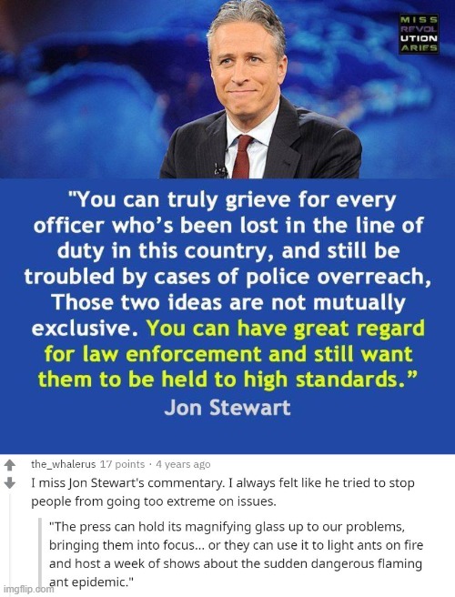 Jon Stewart | image tagged in jon stewart,politics,american politics,police,police brutality,the daily show | made w/ Imgflip meme maker