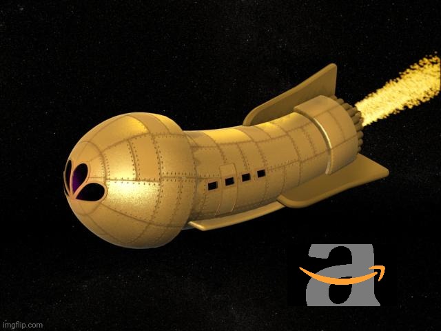 image tagged in amazon,jeff bezos,space | made w/ Imgflip meme maker