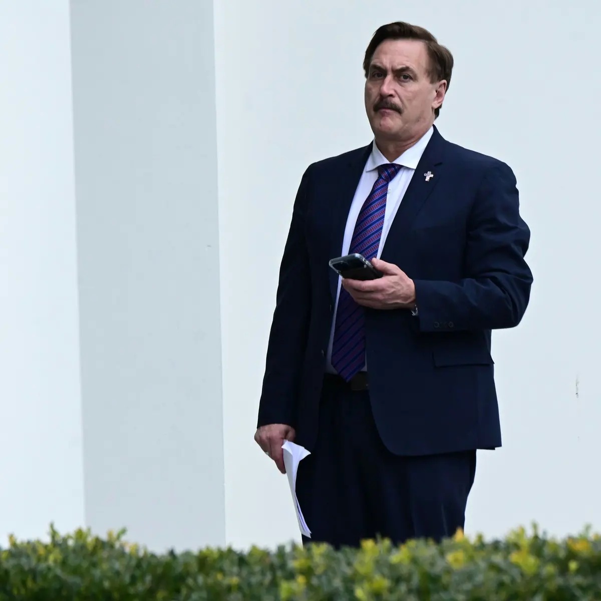 Mike Lindell Serious Blank Meme Template