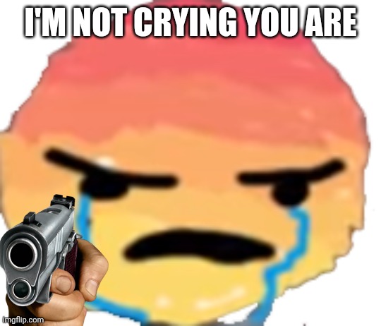 UrJustJealous | I'M NOT CRYING YOU ARE | image tagged in urjustjealous | made w/ Imgflip meme maker