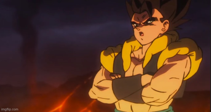 Disappointed Gogeta | image tagged in disappointed gogeta | made w/ Imgflip meme maker