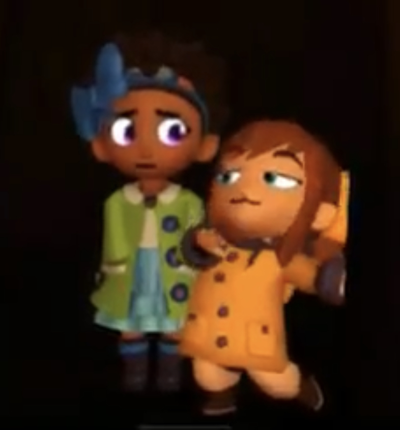 High Quality Hat kid and Bow kid Blank Meme Template