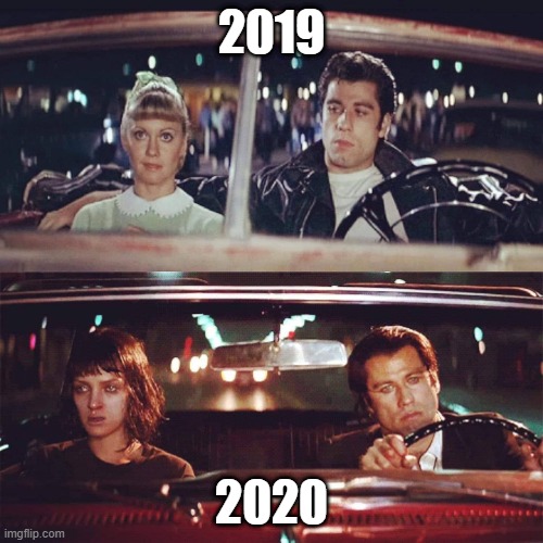2020 Before & After | 2019; 2020 | image tagged in on the way to-on the way back | made w/ Imgflip meme maker