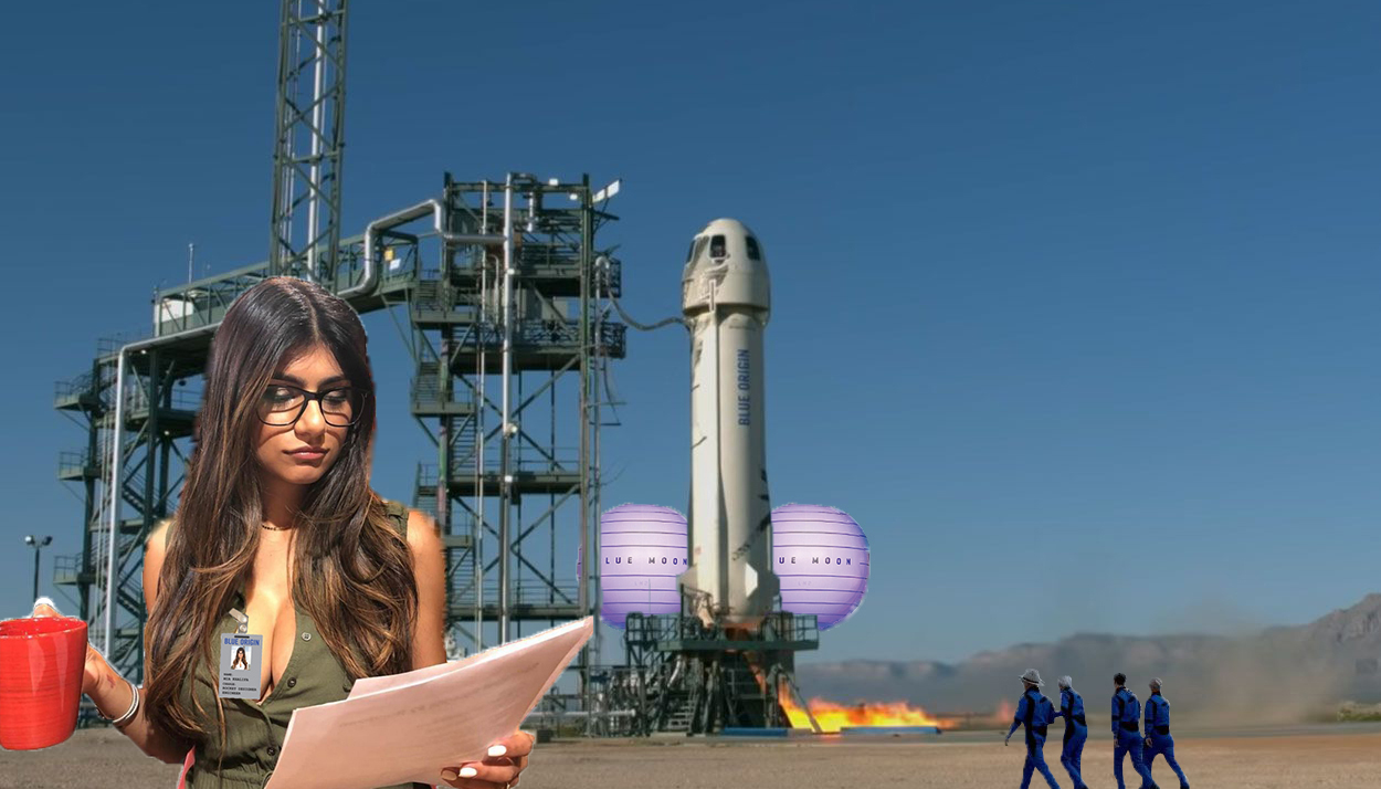 High Quality Mia Khalifa at Blue Origin Blank Meme Template