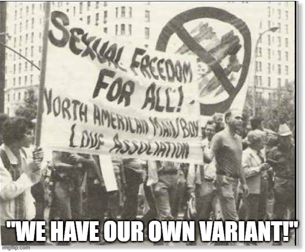 nambla | "WE HAVE OUR OWN VARIANT!" | image tagged in nambla | made w/ Imgflip meme maker