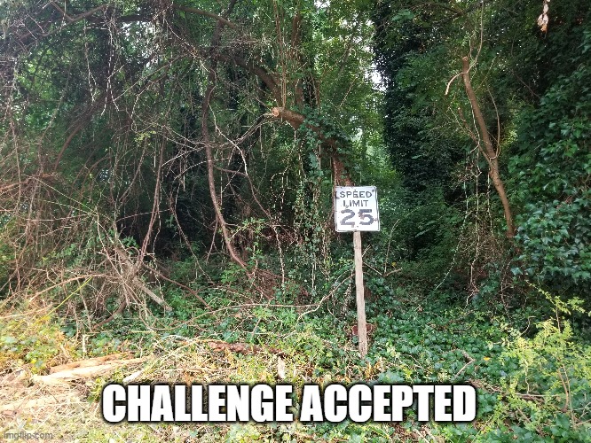 Speed Limit | CHALLENGE ACCEPTED | image tagged in speed limit,are you challenging me,google maps,memes,where's waldo,good luck | made w/ Imgflip meme maker