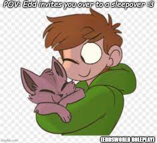 art not mine | POV: Edd invites you over to a sleepover :3; (EDDSWORLD ROLEPLAY) | made w/ Imgflip meme maker