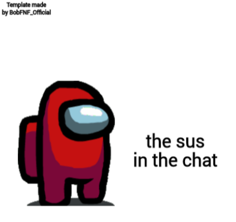 The sus in the chat Blank Meme Template