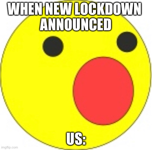 Oh no | WHEN NEW LOCKDOWN 
ANNOUNCED; US: | image tagged in lockdown | made w/ Imgflip meme maker