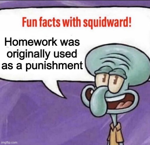 was homework originally used as a punishment