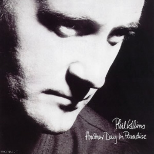 Phil Collins Another Day in Paradise | image tagged in phil collins another day in paradise | made w/ Imgflip meme maker