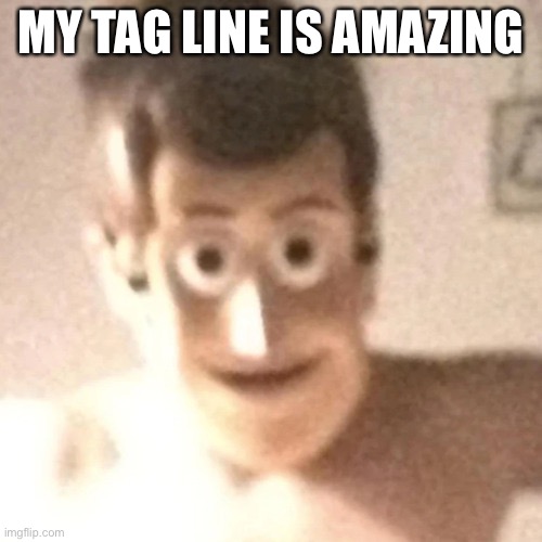 E | MY TAG LINE IS AMAZING | image tagged in oh woody boys comin for ya | made w/ Imgflip meme maker