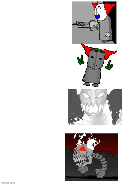 High Quality Tricky the clown evolving Blank Meme Template