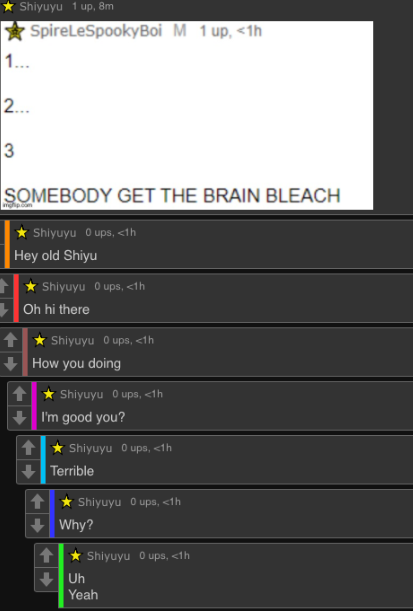 Shiyu talks to herself Blank Meme Template
