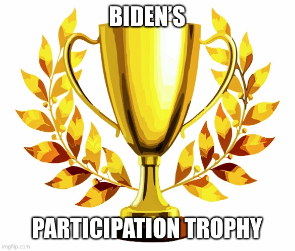 You Win! | BIDEN’S PARTICIPATION TROPHY | image tagged in you win | made w/ Imgflip meme maker