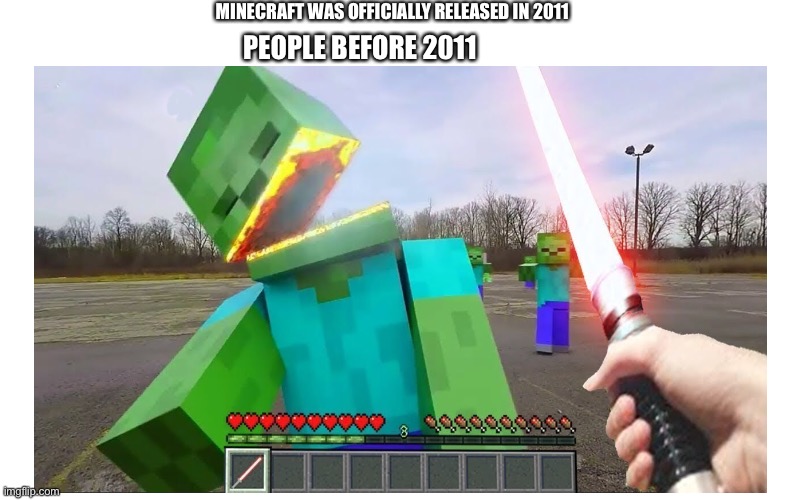 MINECRAFT WAS OFFICIALLY RELEASED IN 2011; PEOPLE BEFORE 2011 | image tagged in minecraft memes | made w/ Imgflip meme maker