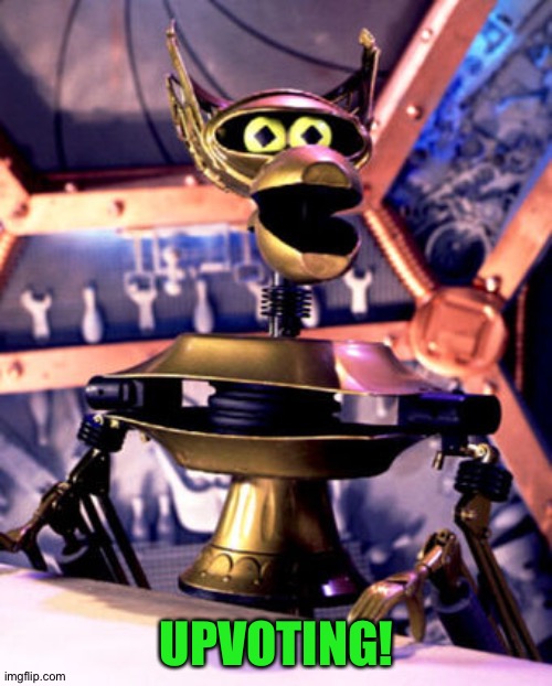 Crow T Robot MST3K | UPVOTING! | image tagged in crow t robot mst3k | made w/ Imgflip meme maker