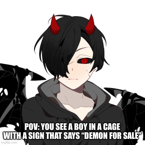 POV: YOU SEE A BOY IN A CAGE WITH A SIGN THAT SAYS “DEMON FOR SALE” | made w/ Imgflip meme maker