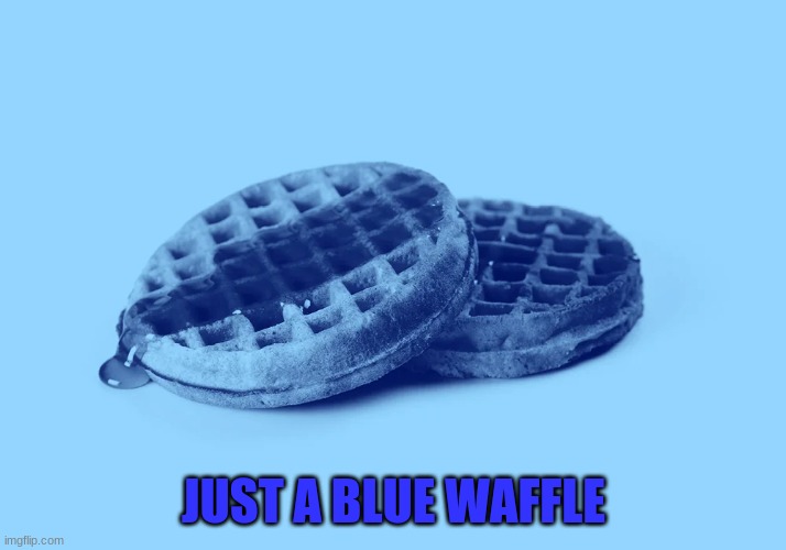 JUST A BLUE WAFFLE | made w/ Imgflip meme maker