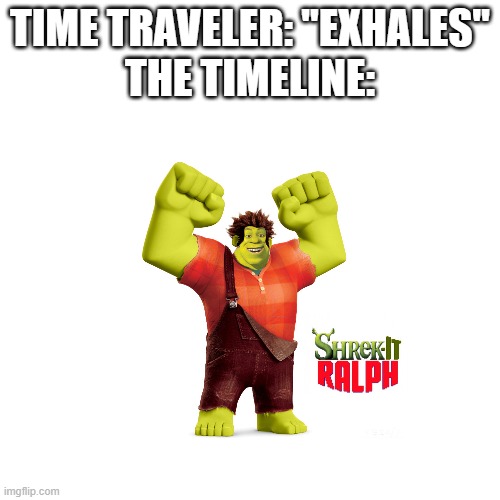 TIME TRAVELER: "EXHALES"
THE TIMELINE: | made w/ Imgflip meme maker