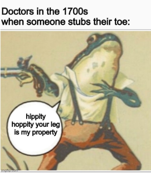 amputated | image tagged in frog | made w/ Imgflip meme maker