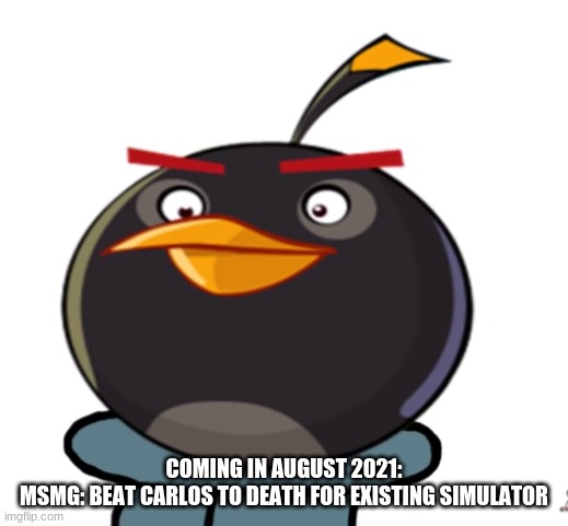 bruh | COMING IN AUGUST 2021:
MSMG: BEAT CARLOS TO DEATH FOR EXISTING SIMULATOR | image tagged in bruh | made w/ Imgflip meme maker