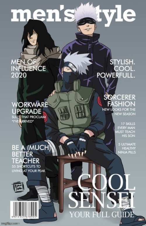 *WHEEZE* LOOK WHAT I FOUND ON pINTEREST- gojo and kakashi be twinning tho | made w/ Imgflip meme maker